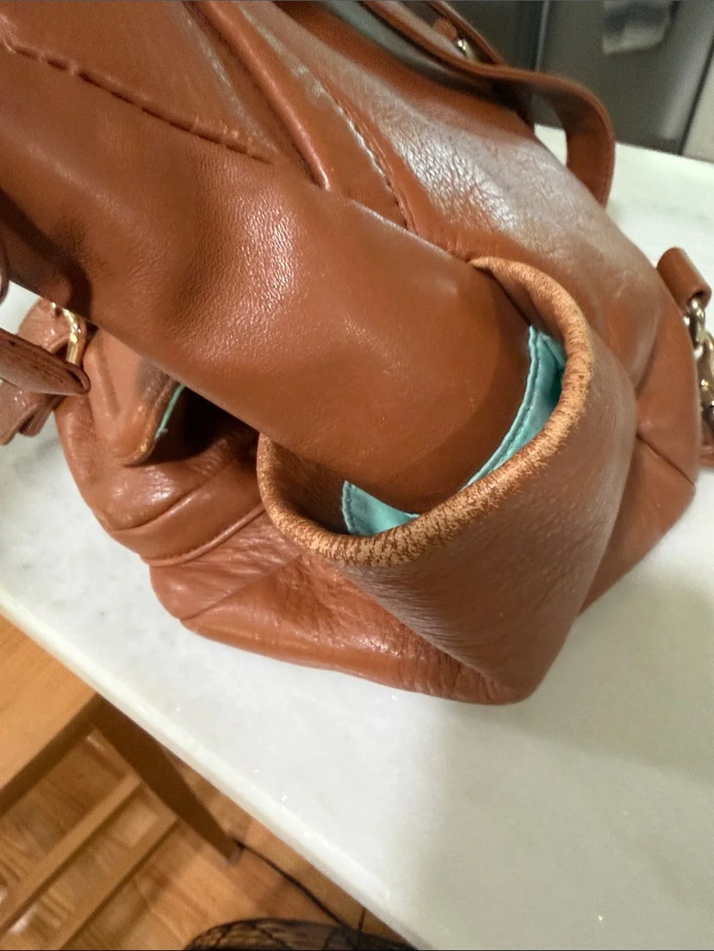 Lily Jade Diaper Bag Backpack Women's Tan Leather Satchel Bag